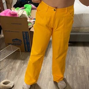 yellow carpenter dickies pants
